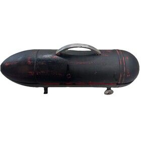 Vintage Blackhawk Torpedo Tool Box Garage Tools Hot Rod Red Rocket Style 1938